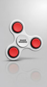 Tri-Spinner's Gentle Glow: A Modern 3D Render
