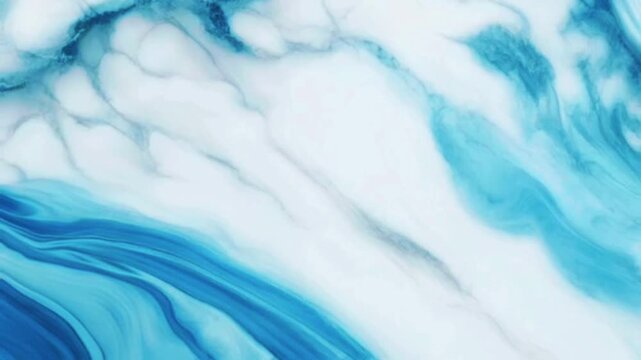 An abstract background featuring a marble or fluid art texture that blends dark blue, light blue, and white.