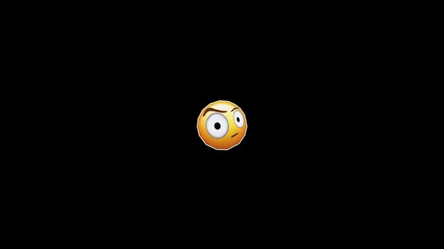 Three identical suspicious yellow emoticon faces repeated horizontally across a plain solid black background surface with featuring suspicious expressions expressions arranged horizontal personality
