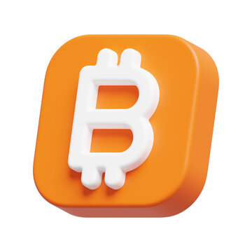 Crypto Bitcoin Icon 3D