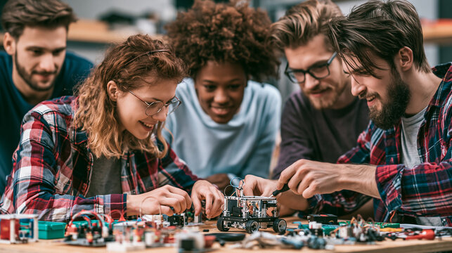 Night class building a simple training robot