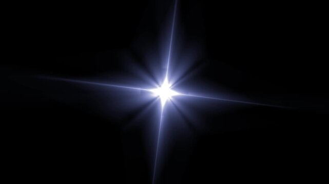Elegant twinkle star glitter sparkle 4K animation, white glowing fairy sparkle line burst, single shining light colors, magic light effect trail sparkling on black screen video background asset loop