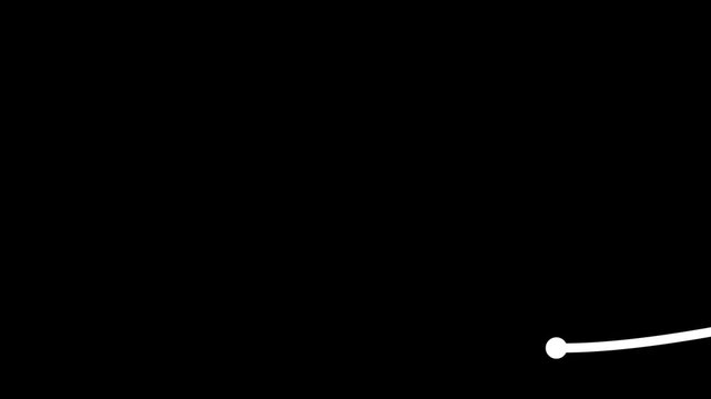 Dynamic white line animation motion graphics. Smooth minimalist geometric line drawing effect for modern design projects.