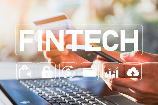 Man using mobile phone and credit card for online payment and digital transaction with financial technology.