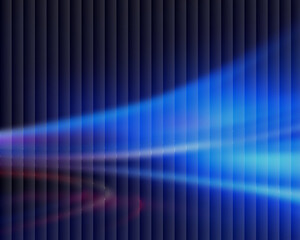 Fototapeta premium Abstract dark background with vertical stripes and glowing blue light streaks