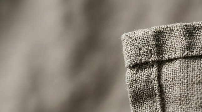 Close up of coarse burlap sack texture