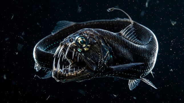 Viperfish with needle teeth