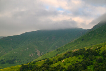 Clouds drift over rolling green hills © Levon