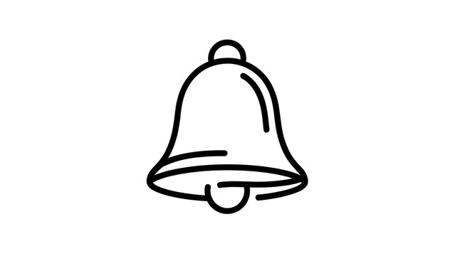 Simple bell icon on white background.