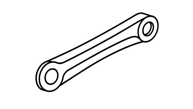 Illustration of a clevis pin on white background.