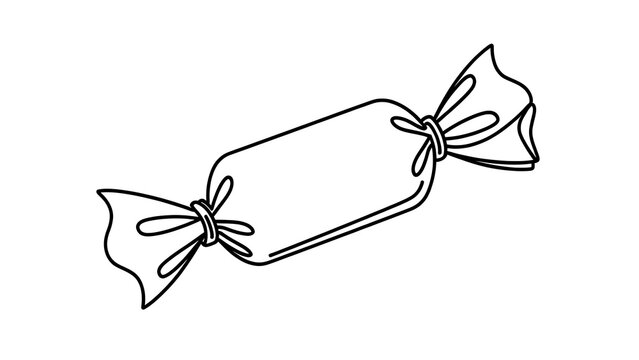 Wrapped candy illustration on white background.