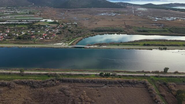 Aerial View of Schinias Olympic Rowing Centre in Greece