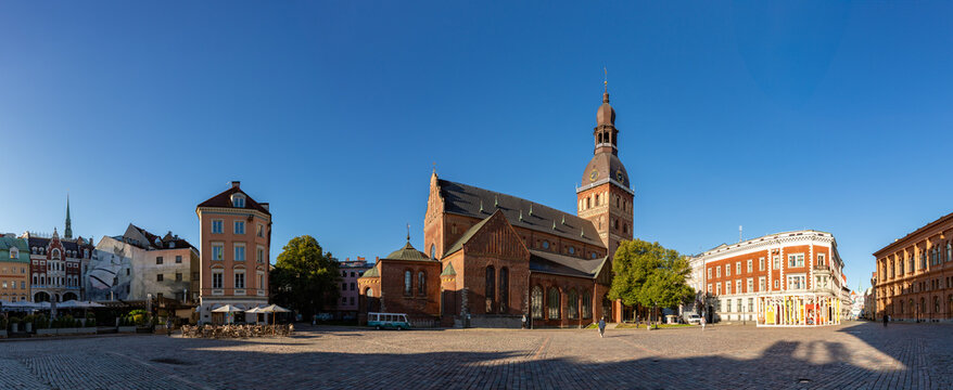 Cathedral Square in Riga Panorama