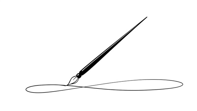 Elegant fountain pen writing on white background.