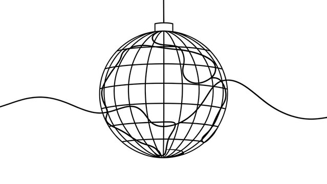 Wireframe globe with waves on white background.