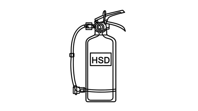 Fire extinguisher illustration on white background.