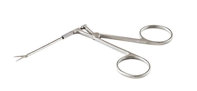granulation removal forceps, surgical instrument, isolated on white background with clipping path