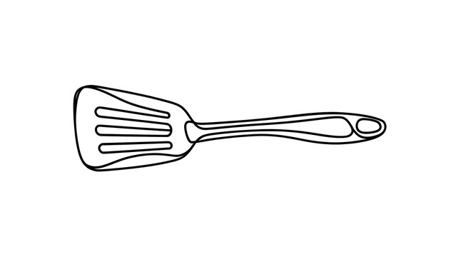 Kitchen spatula illustration on white background.