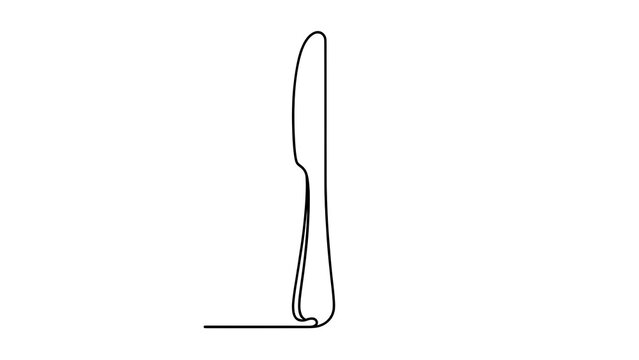 Simple knife illustration on white background.