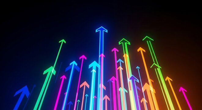 Ascending Chroma: A Radiant Surge of Forward Momentum