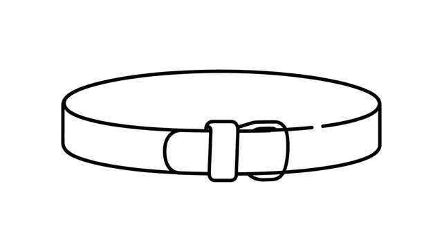 Simple belt buckle illustration on white background.