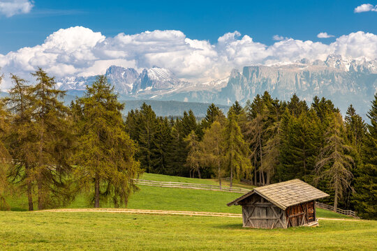 Blick vom M&ouml;ltner Joch zur Seiser Alm, S&uuml;dtirol