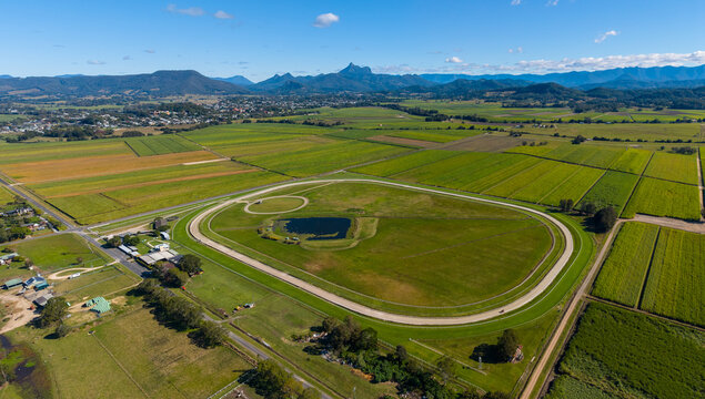 Aerial view of Murwillumbah Racecourse