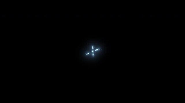 カラフルな星がネオンのようにキラッと光るアニメ風2D手描きエフェクト