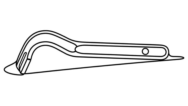 Vintage cheese slicer on white background.