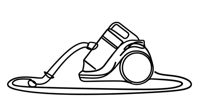 Vacuum cleaner illustration on white background.