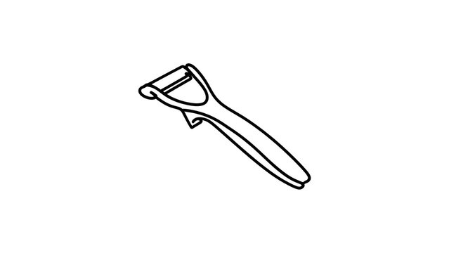 Vegetable peeler on white background.