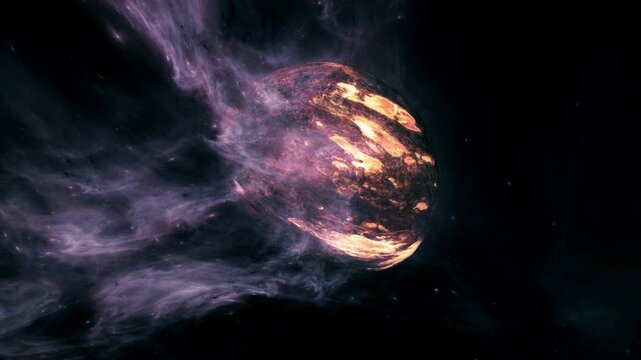 Cosmic anomaly fictional marvel space concept with dimensional vortex and glowing stellar energy in 4K Ultra HD footage.
