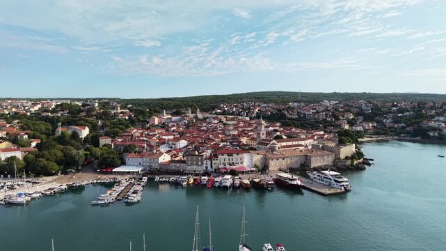 Historic Old Town of Krk on Krk Island Croatia