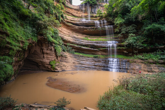 Tad Yai Waterfall, between Phu Pha Man District, Khon Kaen Province and Nam Nao District, Phetchabun Province, Thailand