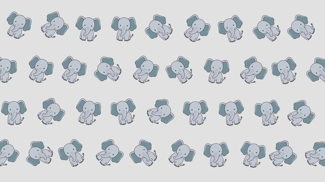 Cute Cartoon Elephant Pattern Seamless Background Elephant Pattern