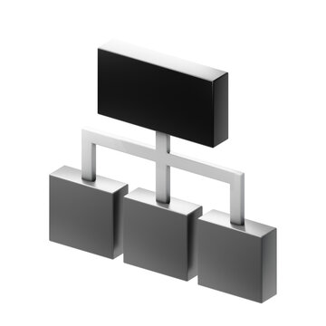 3d icon flow chart