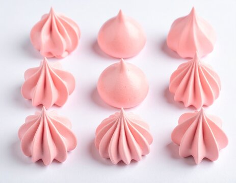 ピンクのストロベリーホイップクリーム　スイーツ素材