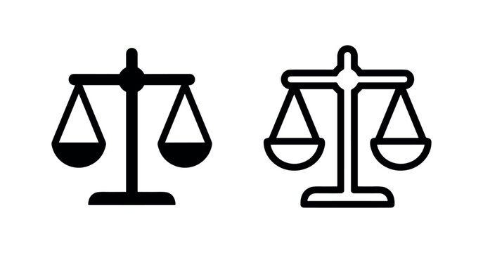 Justice balance scales law symbol icon