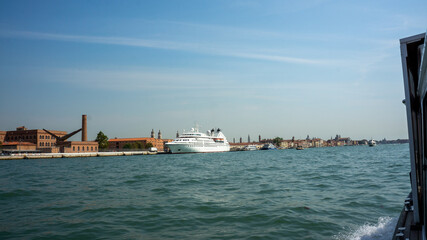Naklejka premium photo of tourism travel to beautiful Venice