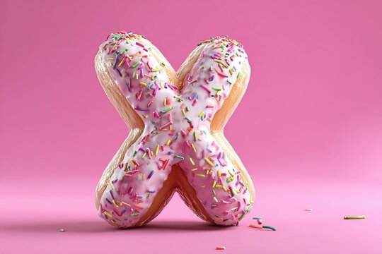 3D donut texture delicious food