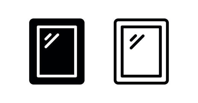 Rectangle Picture Frame and Mirror Icon