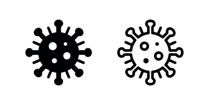 Virus cell or bacteria microorganism icon