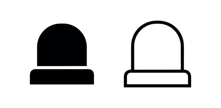 Siren Alarm Light Icon Vector Set for Emergency and Security
