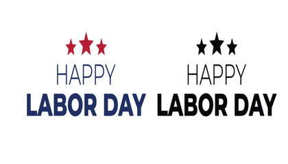 Happy Labor Day patriotic greeting card template with stars © SreemotiShelpi