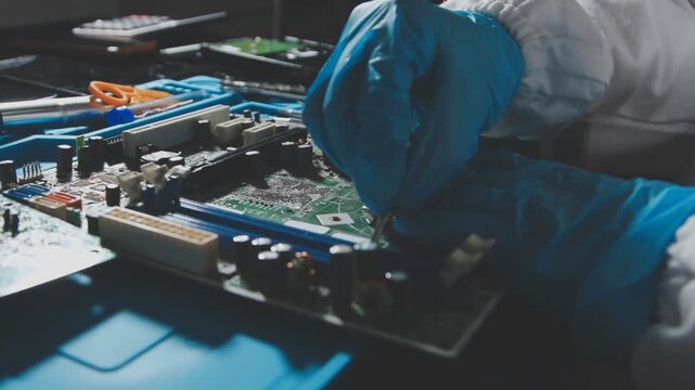 IT Engineer installing Hardware Equipment Development Facility Engineer &nbsp;Maintenance computer Motherboard Electronic repair shop technology business