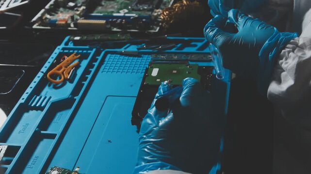 IT Engineer installing Hardware Equipment Development Facility Engineer &nbsp;Maintenance computer Motherboard Electronic repair shop technology business