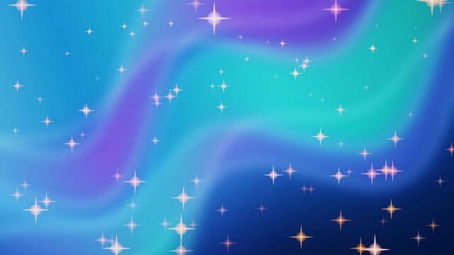 Blue purple neon gradient background with bright white celestial star shapes, suitable for futuristic designs, space themes, and abstract concepts.