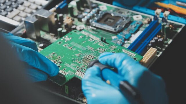 IT Engineer installing Hardware Equipment Development Facility Engineer &nbsp;Maintenance computer Motherboard Electronic repair shop technology business