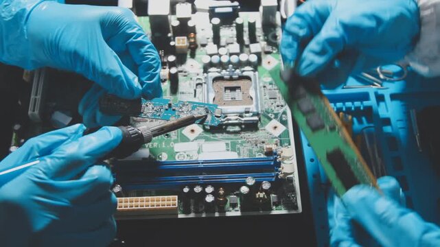 IT Engineer installing Hardware Equipment Development Facility Engineer &nbsp;Maintenance computer Motherboard Electronic repair shop technology business