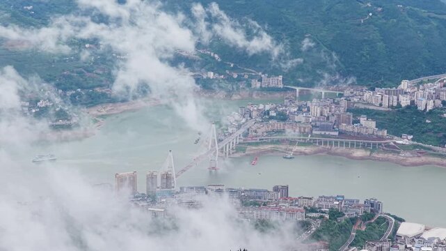 Summer scenery of Wuxia Gorge Scenic Area, Badong County, Enshi City, Hubei Province, China